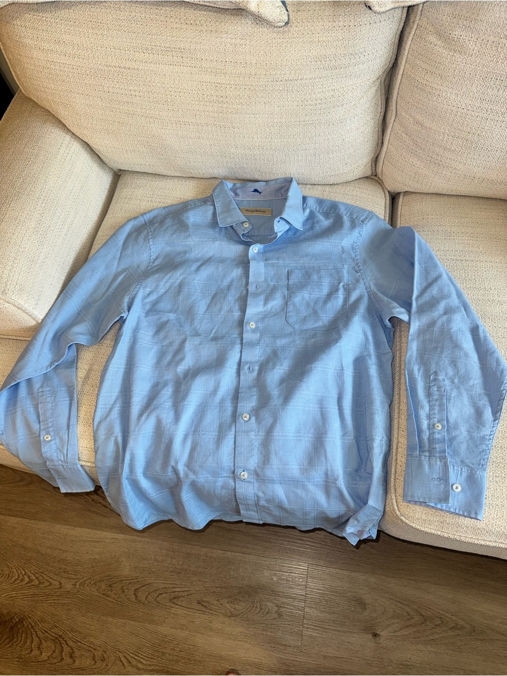 Tommy Bahamas Light Blue Men's Button-Up Dress Shirt